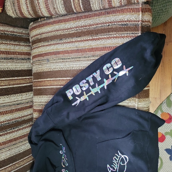 POST MALONE HANDMADE HOODIE SWEATSHIRT 2XL UNISEX. ALWAYS TIRED*SUNFLOWER - Picture 5 of 10